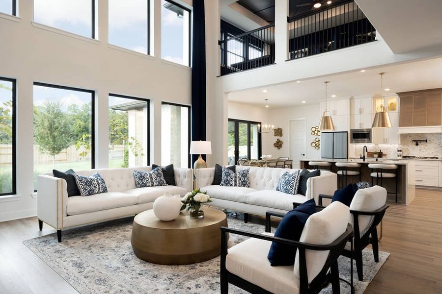 Representative furnished interior of a home built from the Whitley 4912 by J. Patrick Homes in Jubilee 80′ Lots, Hockley (Image 8).