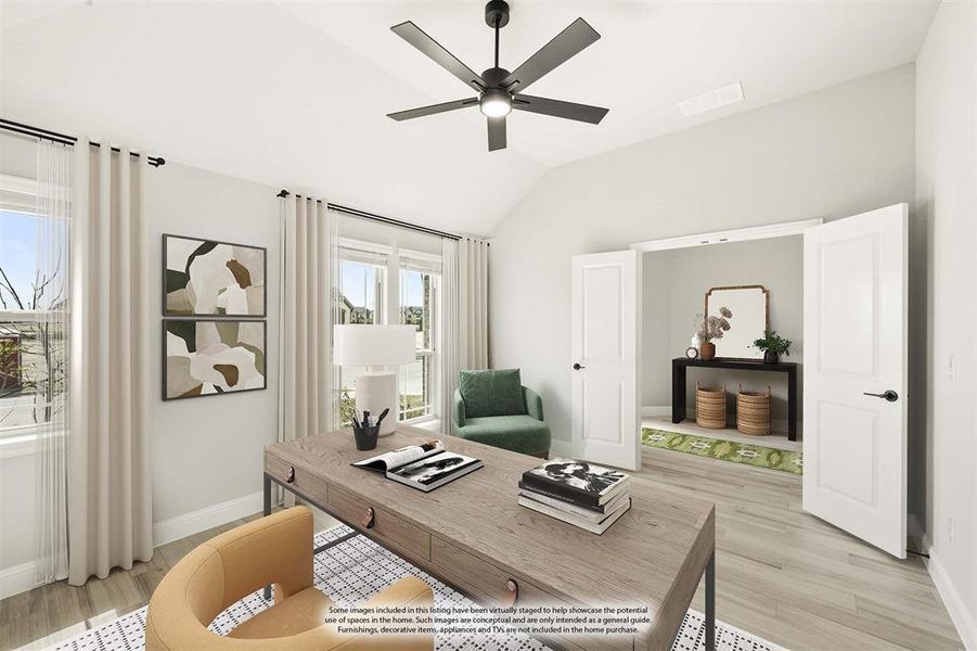 Furnished interior view inside a new home in The Retreat at North Grove 60, Waxahachie (Image 11).