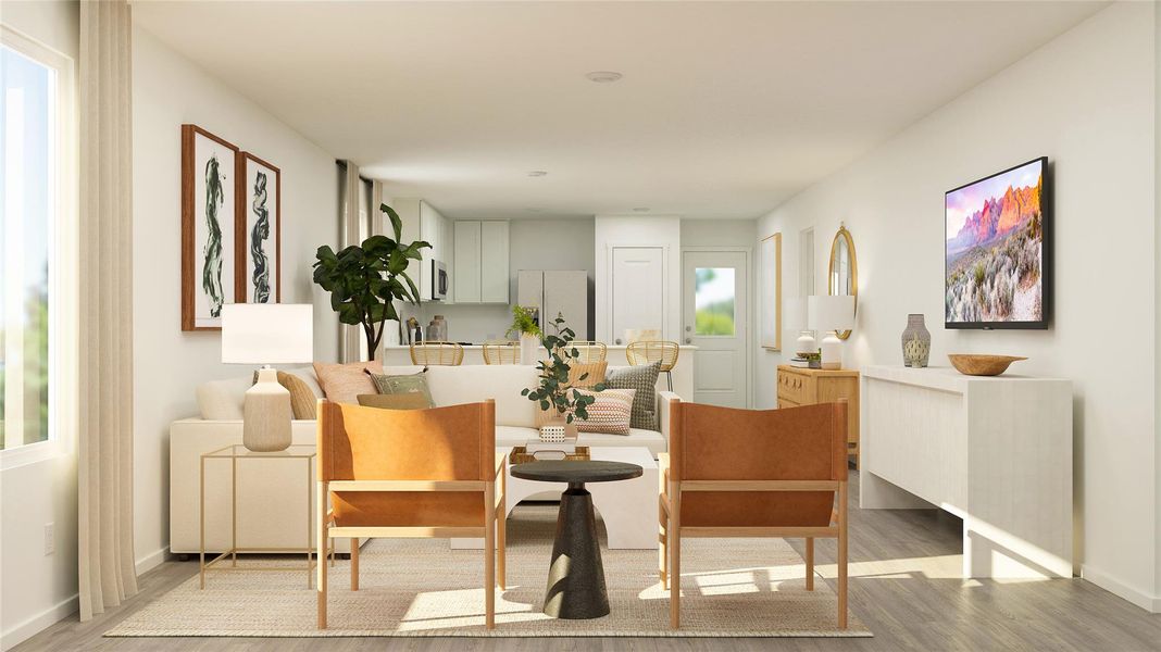 Furnished interior view inside a new home in River Bridge Ranch, San Marcos (Image 6).