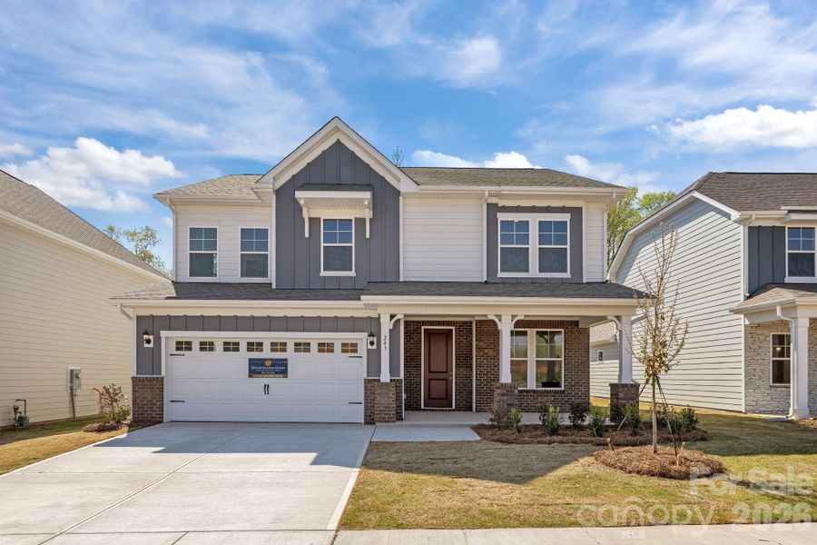 Front exterior of a new home in McFarland Estates, York, SC, highlighting curb appeal (Image 26).