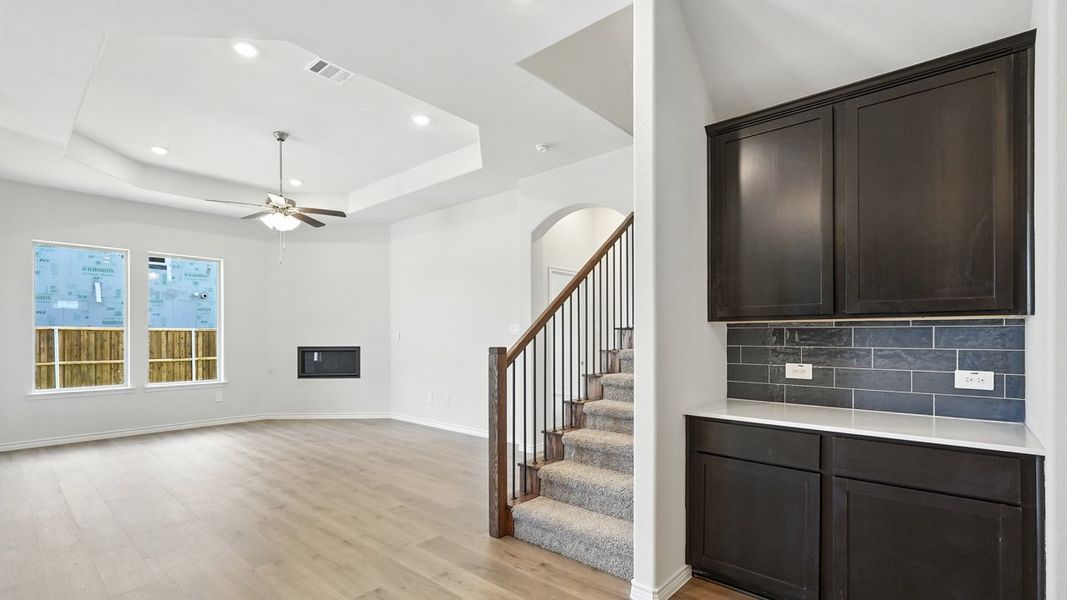 Representative furnished interior of a home built from the Ivery by D.R. Horton in Madera, Royse City (Image 5).