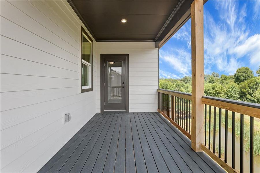 Exterior details and patio area of a home in Hopewell Reserve, Cumming (Image 2).