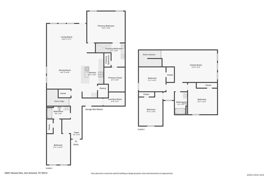 2D floor plan layout of this home in Espada, San Antonio, TX (Image 3).