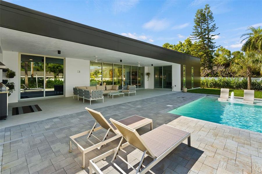 Exterior details and patio area of a home in , Belleair (Image 34).
