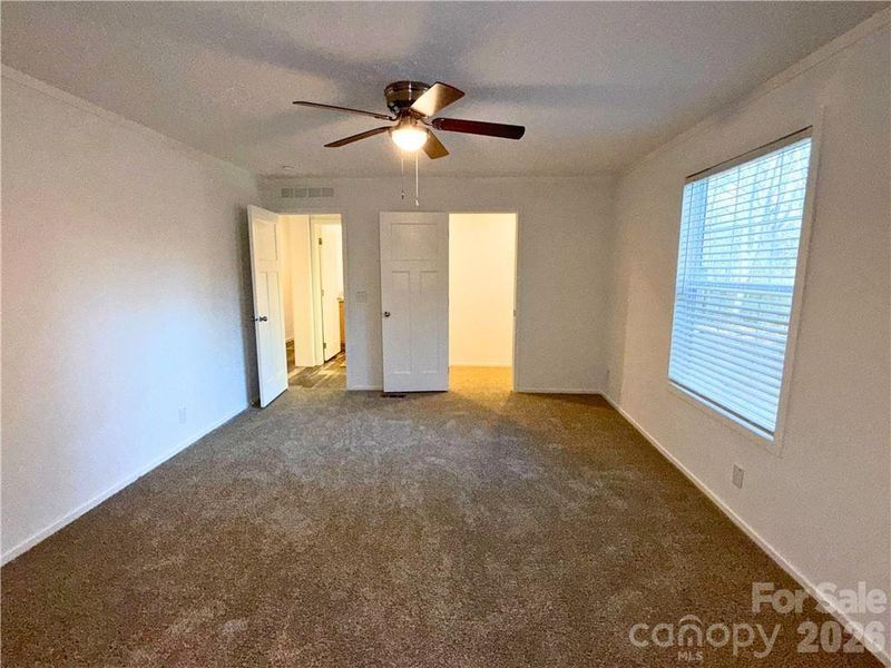 Primary Bedroom with large walk in closet.