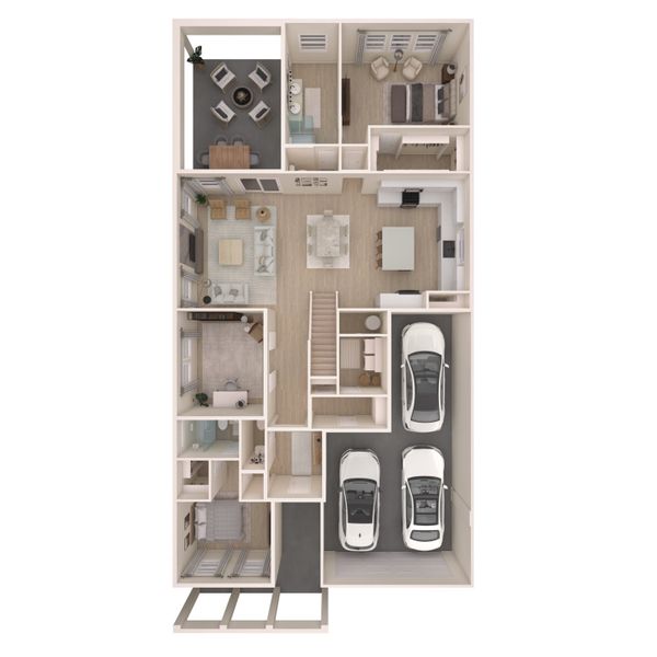 2D floor plan layout for the Tuscaloosa by K. Hovnanian® Homes in Westland Ranch - 60' Homesites, League City, TX (Image 6).