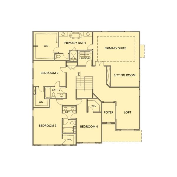 2D floor plan layout for the Richard by Kerley Family Homes in Walters Creek, Douglasville, GA (Image 4). 2D floor plan layout for the Richard by Kerley Family Homes in Walters Creek, Douglasville, GA (Image 4).
