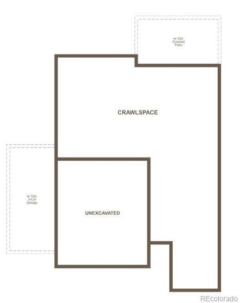 2D floor plan layout of this home in Crossway at Second Creek, Commerce City, CO (Image 3).
