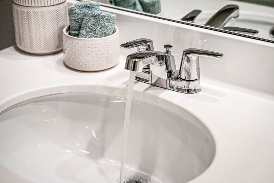 This is the primary bathroom of the Hawkins plan and is the model home in Carillon at 13305 Eppright Trace Blvd., Manor, TX. This is the primary bathroom of the Hawkins plan and is the model home in Carillon at 13305 Eppright Trace Blvd., Manor, TX.