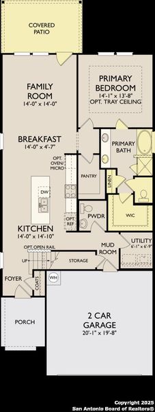 2D floor plan layout of this home in Meadows at Hennersby Hollow 40's, San Antonio, TX (Image 5). 2D floor plan layout of this home in Meadows at Hennersby Hollow 40's, San Antonio, TX (Image 5).