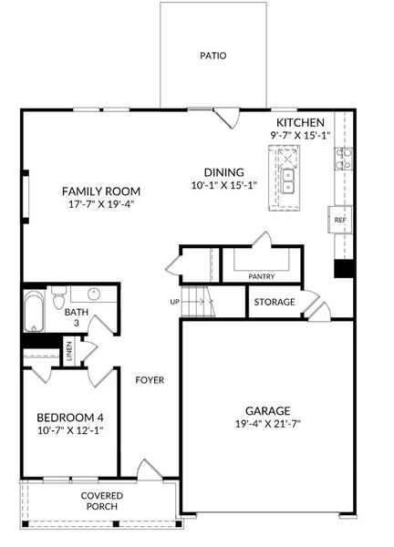 2D floor plan layout for the The Kershaw by Stanley Martin Homes in Croftside Single Family Homes, Powder Springs, GA (Image 7). 2D floor plan layout for the The Kershaw by Stanley Martin Homes in Croftside Single Family Homes, Powder Springs, GA (Image 7).