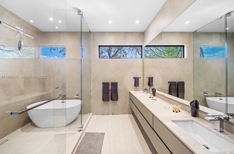 Furnished interior view inside a new home in , Miami (Image 37).
