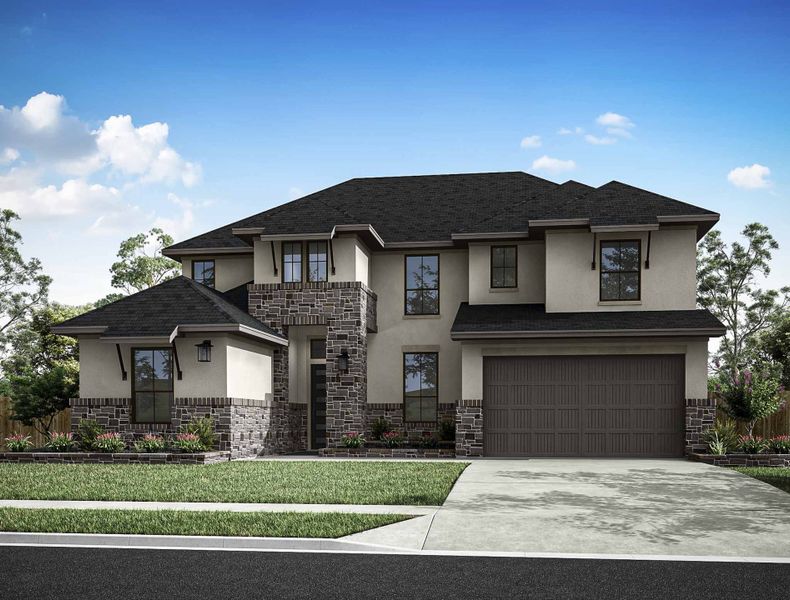 Representative exterior photo of a completed home built from the Balfour by Tri Pointe Homes in Sienna 60’, Missouri City, TX (Image 18). Representative exterior photo of a completed home built from the Balfour by Tri Pointe Homes in Sienna 60’, Missouri City, TX (Image 18).