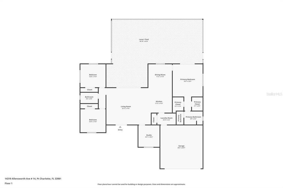 2D floor plan layout of this home in , Port Charlotte, FL (Image 3).