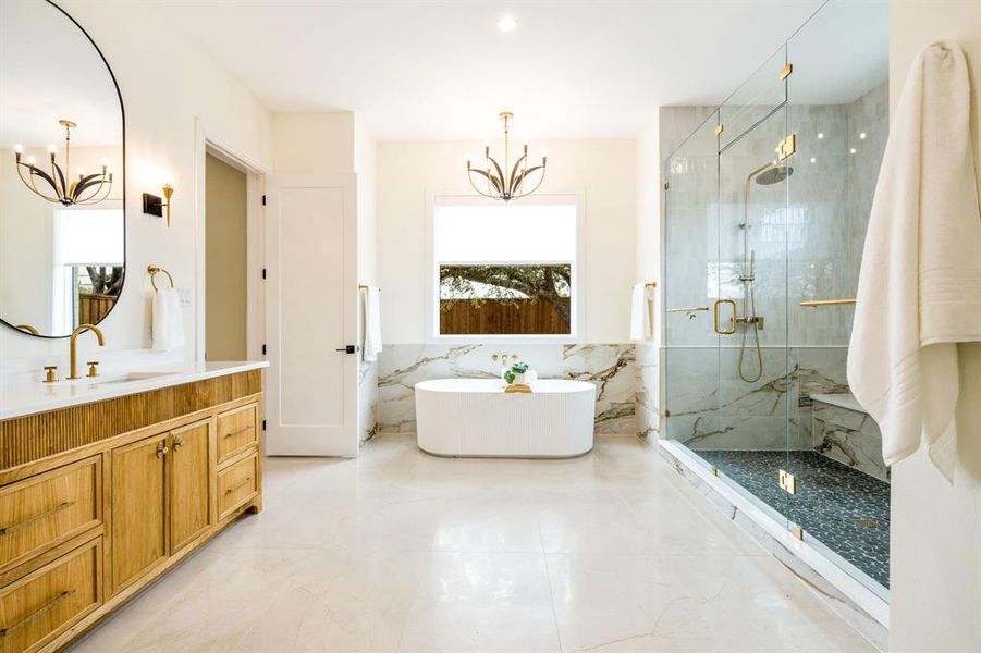 Furnished interior view inside a new home in , Dallas (Image 18).