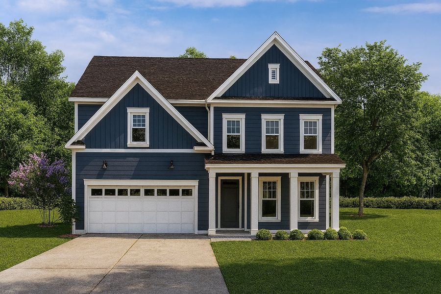 Representative exterior photo of a completed home built from the Elizabeth by Acrew Homes in Dixon Grove, Grimesland, NC (Image 1).