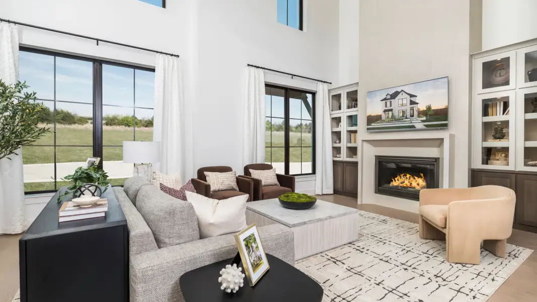 Furnished interior view inside a new home in The Parks at Wilson Creek, Celina (Image 2). Furnished interior view inside a new home in The Parks at Wilson Creek, Celina (Image 2).
