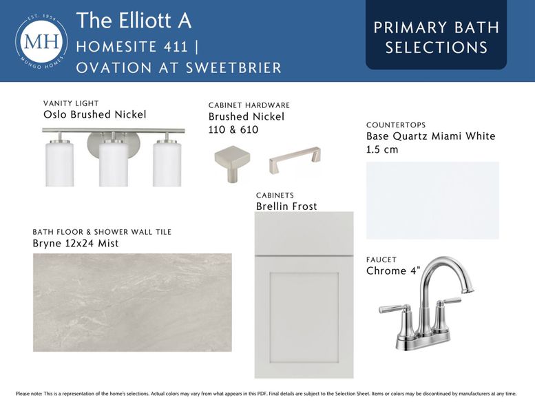 Sample of building materials used in homes in Ovation at Sweetbrier, Durham (Image 8).