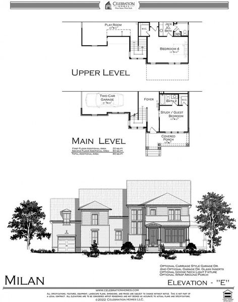 Representative rendering of the exterior for the Milan by Celebration Homes (Image 16).