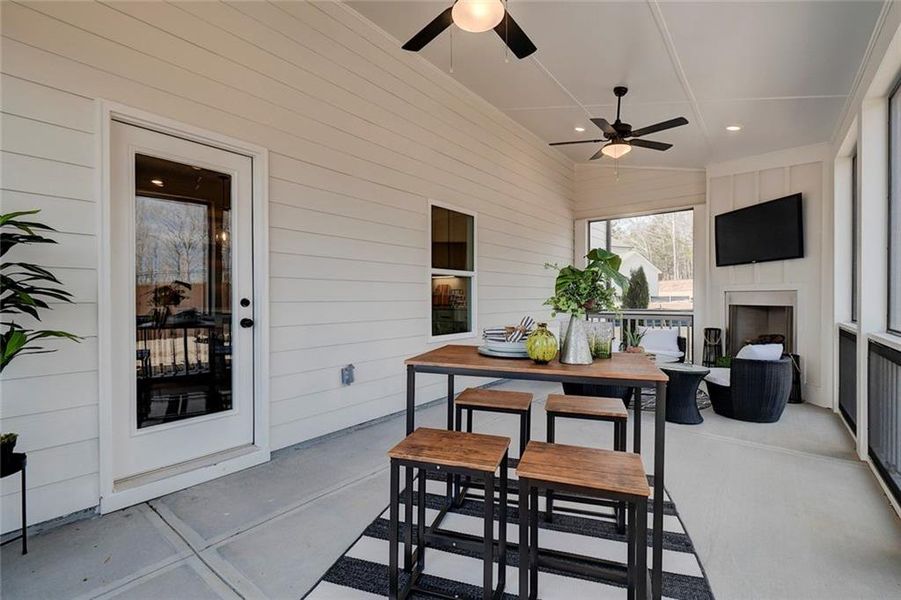 Exterior details and patio area of a home in Summerlin, Winder (Image 3). Exterior details and patio area of a home in Summerlin, Winder (Image 3).