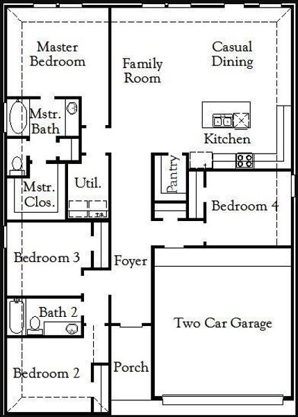 2D floor plan layout of this home in Westridge Cove, Conroe, TX (Image 2). 2D floor plan layout of this home in Westridge Cove, Conroe, TX (Image 2).