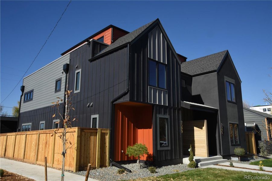 Front exterior of a new home in , Denver, CO, highlighting curb appeal (Image 1). Front exterior of a new home in , Denver, CO, highlighting curb appeal (Image 1).