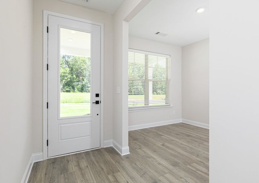 Set up a second living area or an office in the front flex room