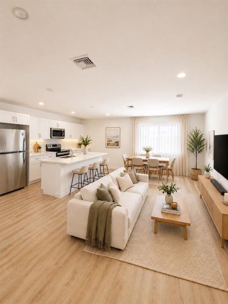 Furnished interior view inside a new home in , Florida City (Image 8).