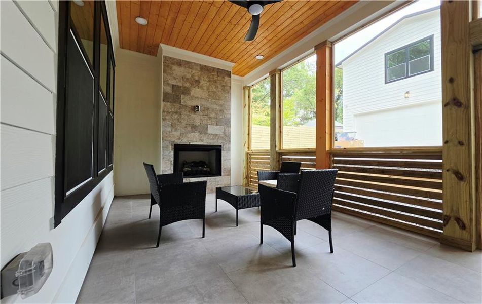 Exterior details and patio area of a home in , Atlanta (Image 27).