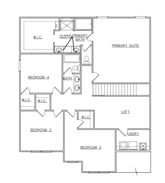2D floor plan layout for the Sinclair - 21060 by Dream Finders Homes in Millstone Manor, Conyers, GA (Image 3). 2D floor plan layout for the Sinclair - 21060 by Dream Finders Homes in Millstone Manor, Conyers, GA (Image 3).
