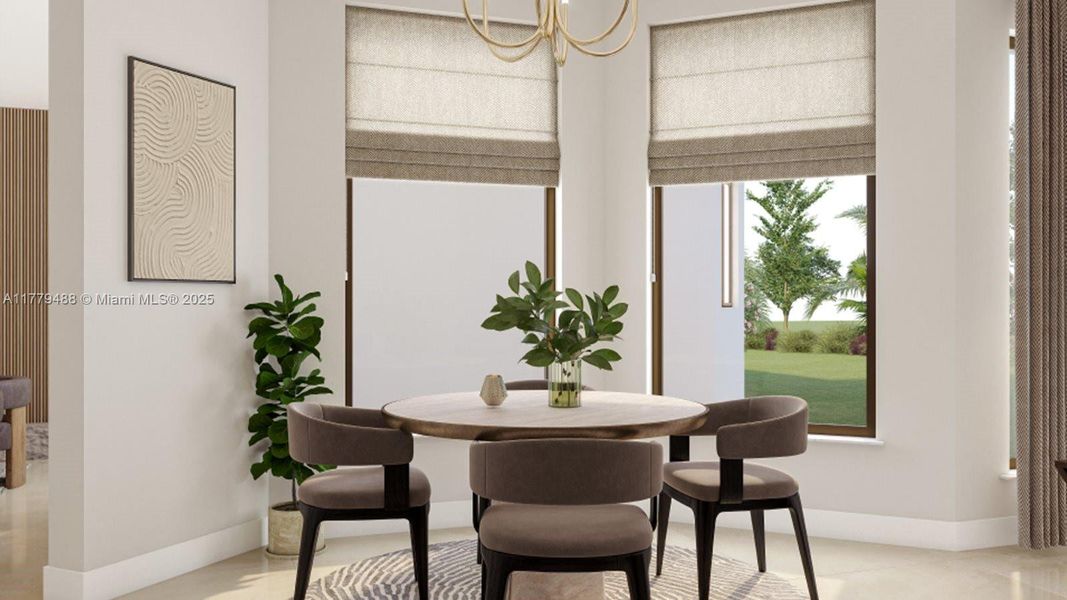 Furnished interior view inside a new home in , Miami (Image 2).