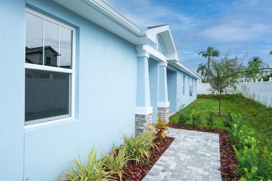 Exterior details and patio area of a home in , Clearwater (Image 2). Exterior details and patio area of a home in , Clearwater (Image 2).