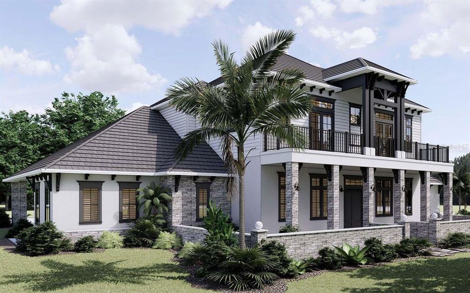 Front exterior of a new home in , Myakka City, FL, highlighting curb appeal (Image 8).