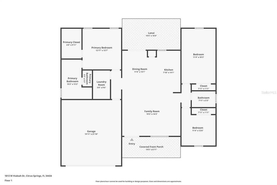 2D floor plan layout of this home in , Citrus Springs, FL (Image 5).