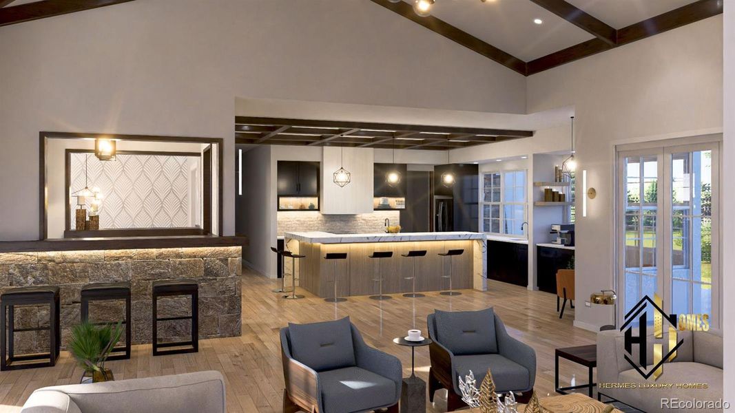 Custom gourmet kitchen and bar Custom gourmet kitchen and bar