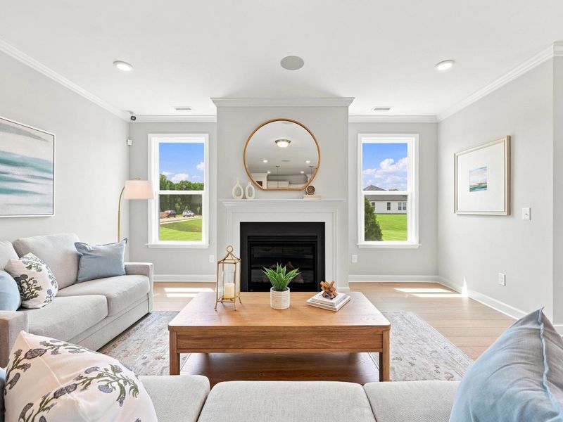 Representative furnished interior of a home built from the The Daphne C by Davidson Homes LLC in Sage on North Main, Wake Forest (Image 9). Representative furnished interior of a home built from the The Daphne C by Davidson Homes LLC in Sage on North Main, Wake Forest (Image 9).