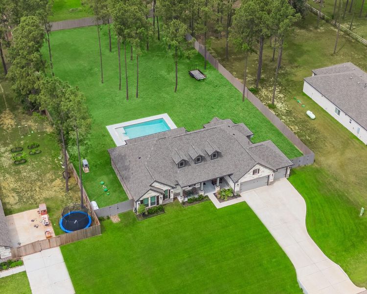 Full aerial view of the property.