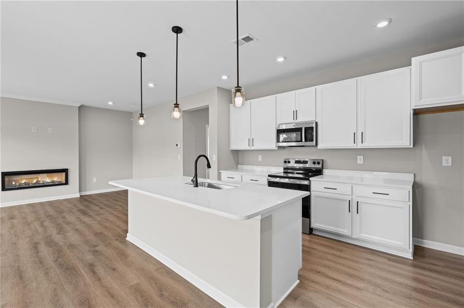 Furnished interior view inside a new home in Crossvine Estates, Braselton (Image 8).