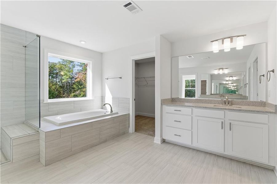 Furnished interior view inside a new home in The Estates at Hurricane Pointe, Douglasville (Image 11). Furnished interior view inside a new home in The Estates at Hurricane Pointe, Douglasville (Image 11).