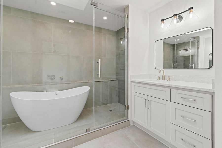 Furnished interior view inside a new home in , Houston (Image 8).