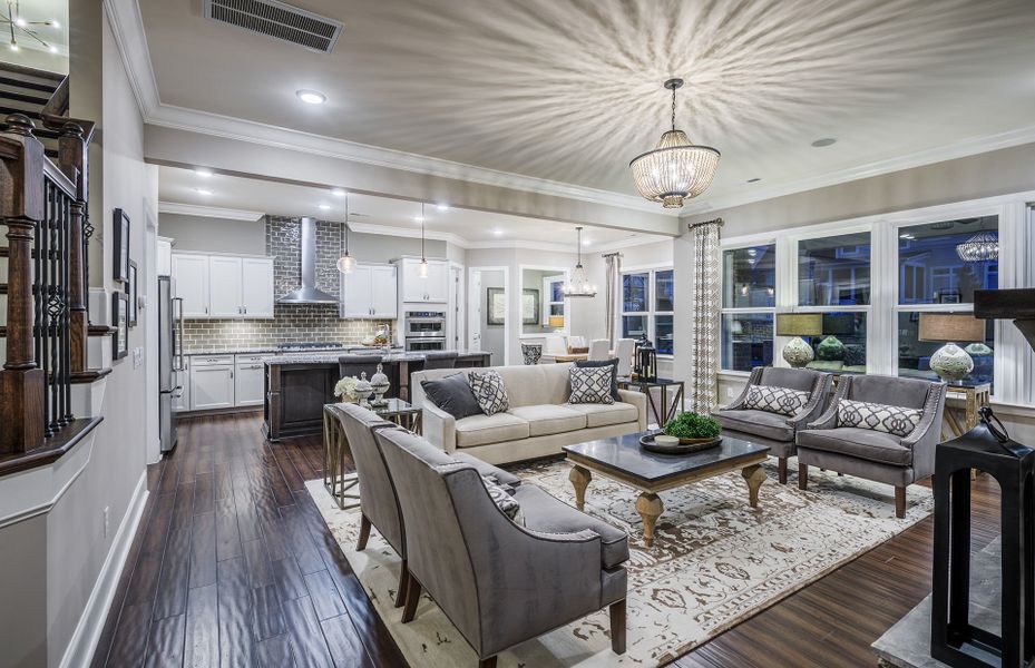 Large Open Gathering Room in new home construction at Willow Ridge Nolensville (Williamson County)