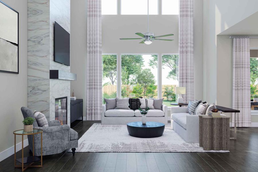Representative furnished interior of a home built from the Marsala by Tri Pointe Homes in Legacy Grove, Montgomery (Image 9).