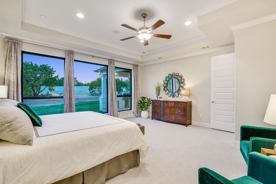 Representative furnished interior of a home built from the Madera II by Giddens Homes in Scofield Farms Estates, Georgetown (Image 127).