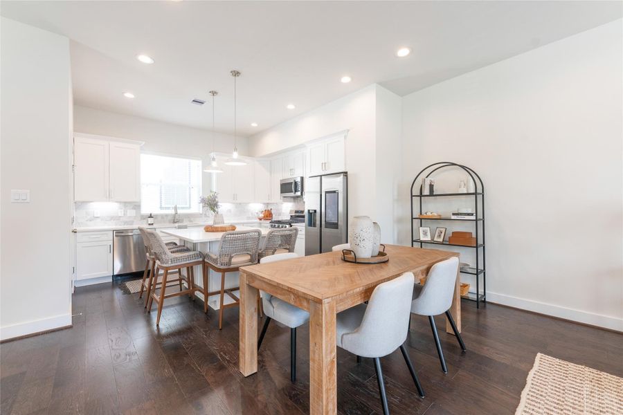 Spacious dining area