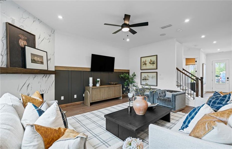 Furnished interior view inside a new home in Traditions of Braselton, Jefferson (Image 30).
