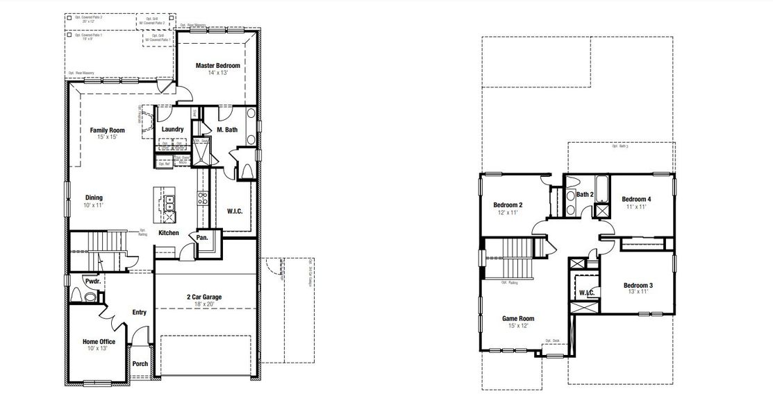 2D floor plan layout for the Pleasanton by Scott Felder Homes in Mayfair, New Braunfels, TX (Image 3). 2D floor plan layout for the Pleasanton by Scott Felder Homes in Mayfair, New Braunfels, TX (Image 3).