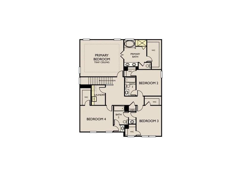 2D floor plan layout of this home in Willow Landing, Mount Juliet, TN (Image 6).