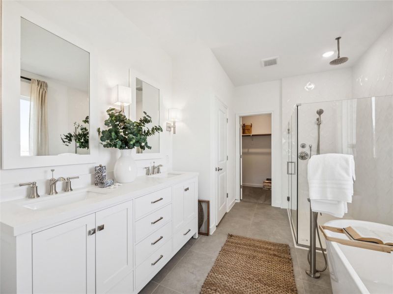 Spa-like primary bath (*Photo not of actual home and used for illustration purposes only.) Spa-like primary bath (*Photo not of actual home and used for illustration purposes only.)