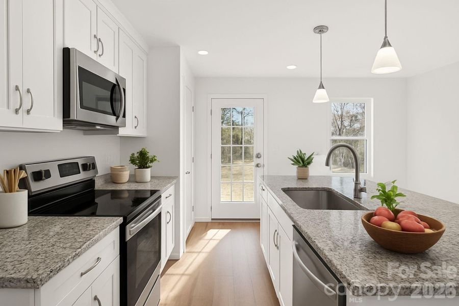 virtually staged to illustrate potential furniture placement and room scale.