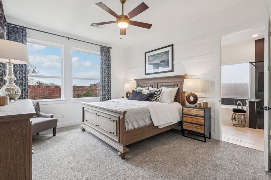 Representative furnished interior of a home built from the Oxford- 45′ Lot by Chesmar Homes in Wildrye, Waller (Image 6).